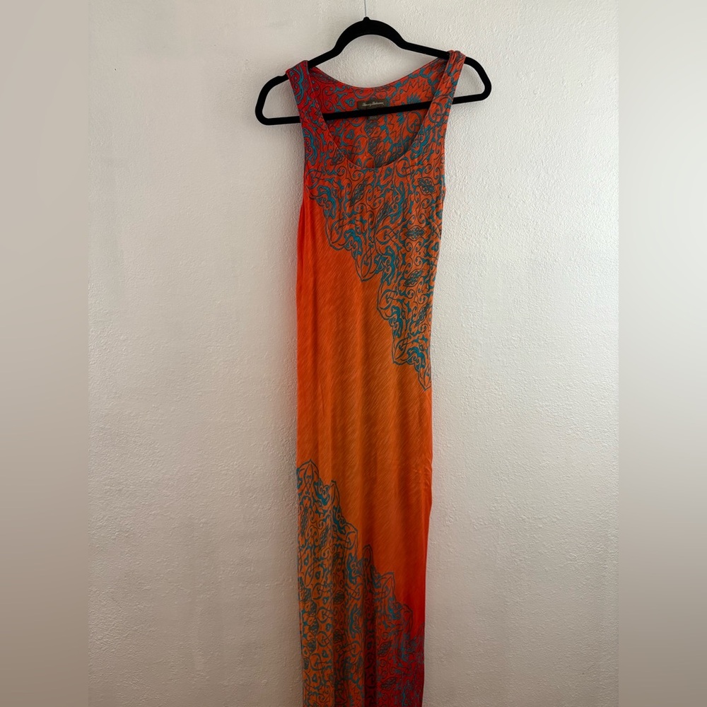 Tommy Bahama tank orange printed dress size M